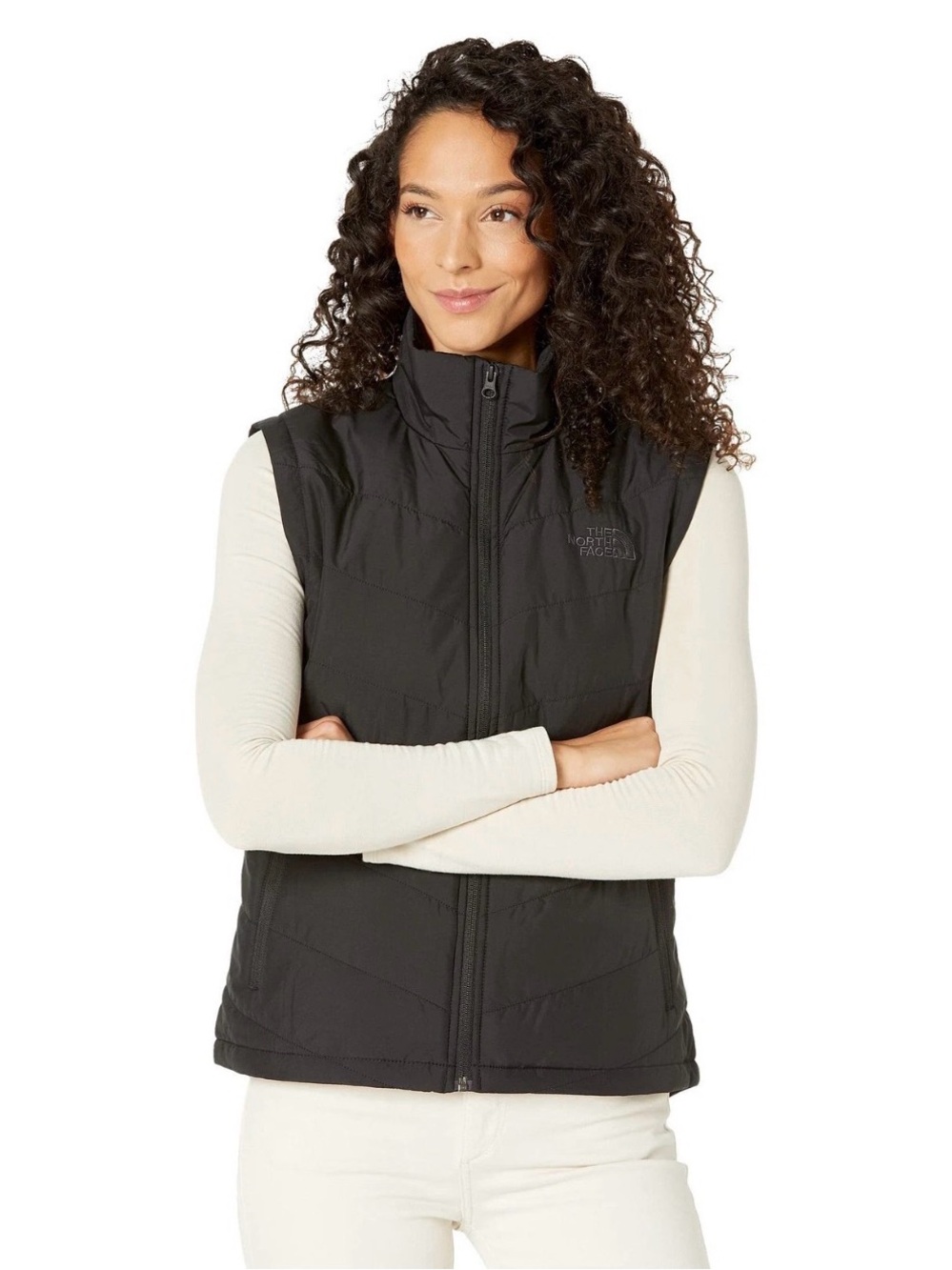 The North Face Tamburello Puffer Insulated Full Zip Black Vest Women's L